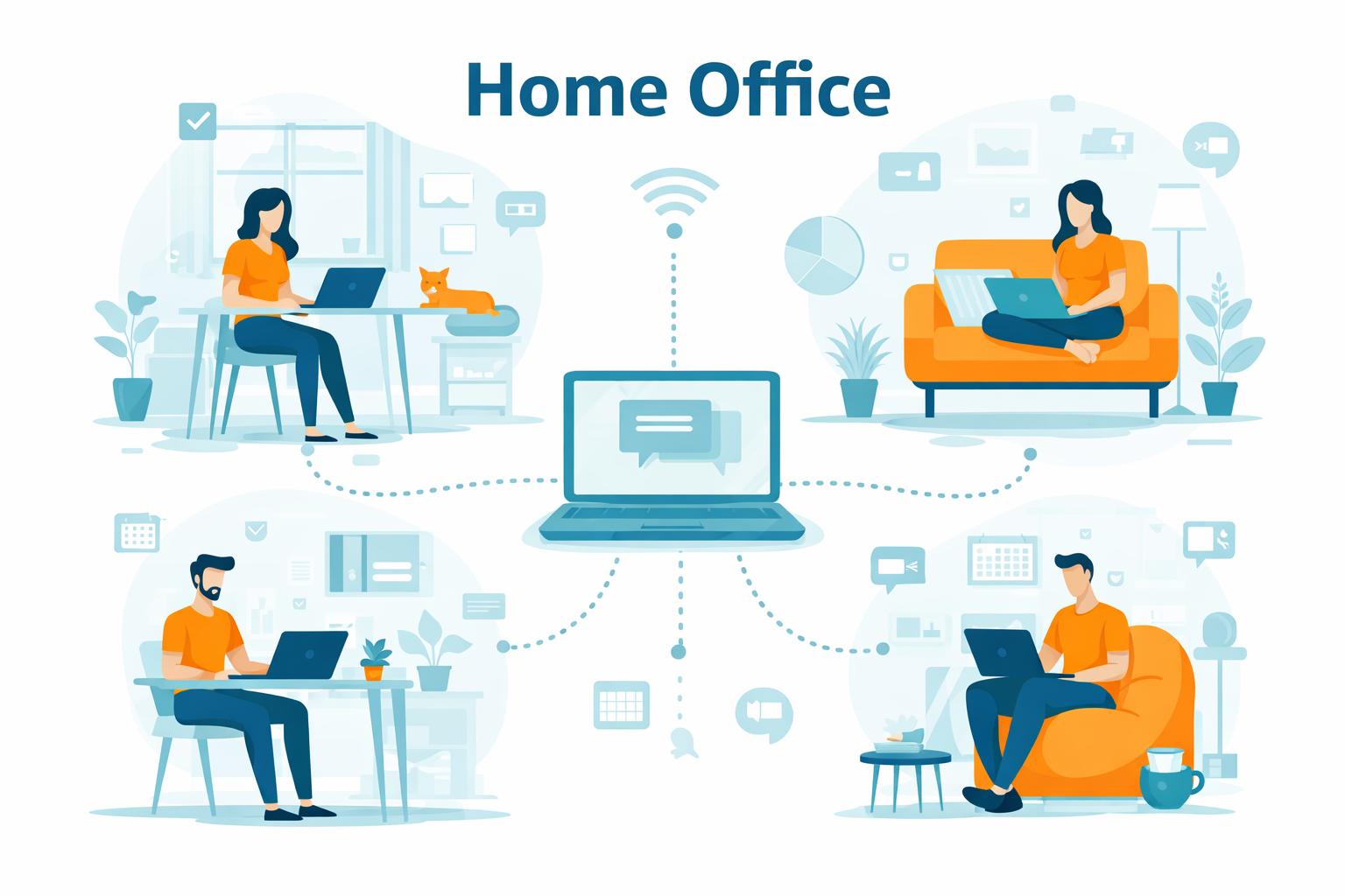 Reloj checador móvil para home office